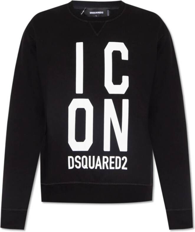 Dsquared2 Sweatshirt met logo Zwart Heren