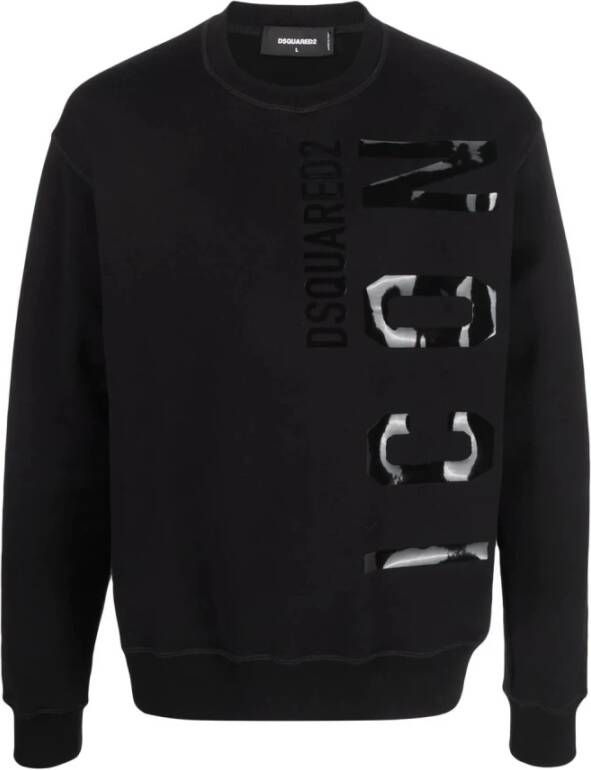 Dsquared2 Sweatshirt met tonale print Zwart Heren