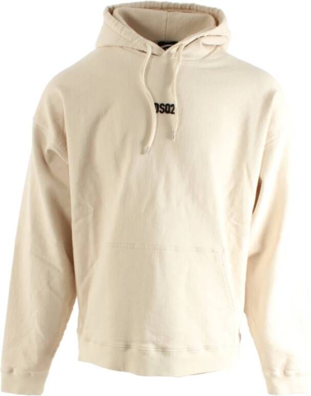 Dsquared2 Comfortabele en stijlvolle katoenen hoodie voor heren White Heren