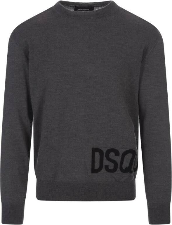 Dsquared2 Grijze Sweaters Gray Heren