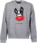Dsquared2 Heren Grafische Sweater met Ronde Hals Gray Heren - Thumbnail 1