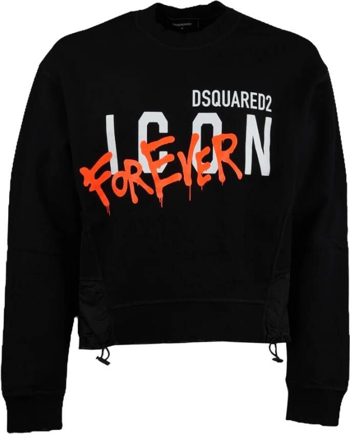 Dsquared2 Luxe Katoenen Sweatshirt voor Heren Black Heren