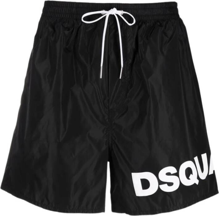 Dsquared2 Swimwear volledig wit logo kort Zwart Heren
