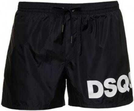 Dsquared2 Zwarte Sea Clothing Shorts met Merk Lettering Black Heren