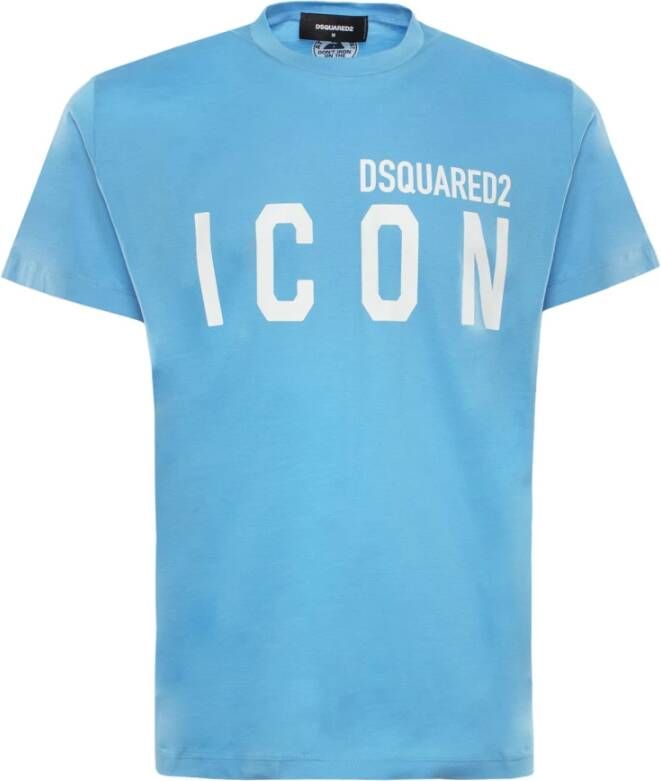 Dsquared2 T-shirts and Polos Clear Blue Blauw Heren
