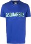 Dsquared2 Logo-Print Blauwe T-shirt en Polo Blauw Heren - Thumbnail 1