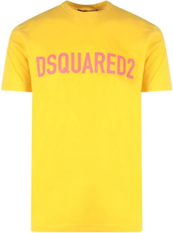 Dsquared2 T-Shirt Geel Heren