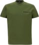 Dsquared2 Logo Print T-Shirt Green Heren - Thumbnail 1