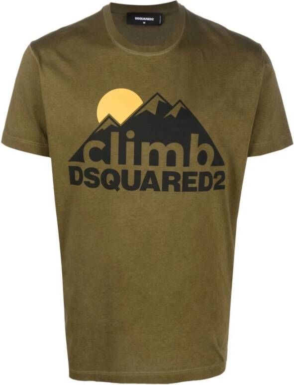 Dsquared2 Premium Heren T-Shirt Stijlvolle Upgrade Groen Heren