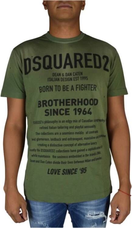 Dsquared2 T-shirt Groen Heren