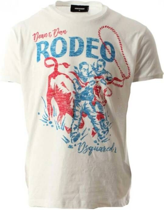 Dsquared2 T-shirt maat XL Wit Heren