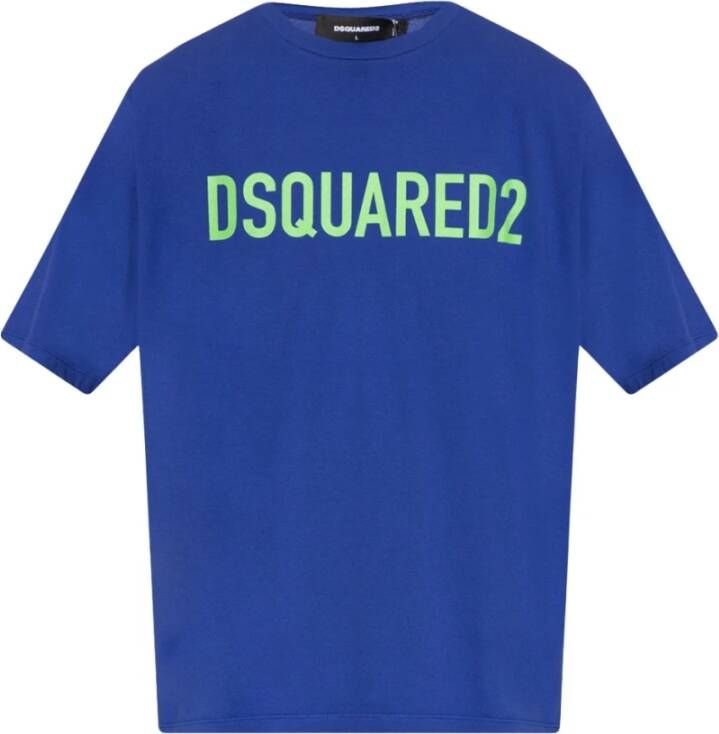 Dsquared2 Klassiek Katoenen T-Shirt Blauw Heren