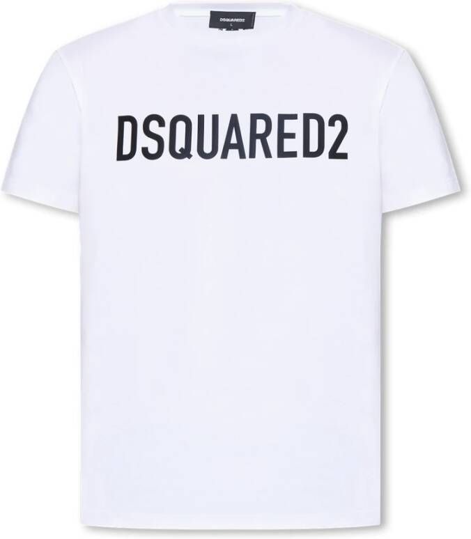 Dsquared2 Logo-Print Katoenen T-Shirt voor Heren White Heren