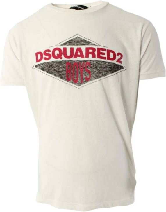 Dsquared2 T-shirt met logo Wit Heren