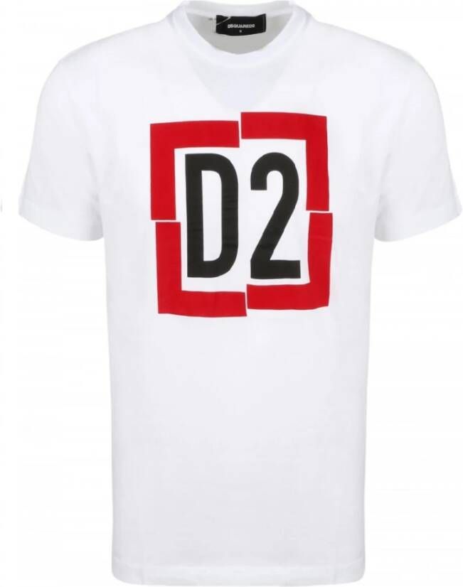 Dsquared2 T-shirt met logo Wit Heren
