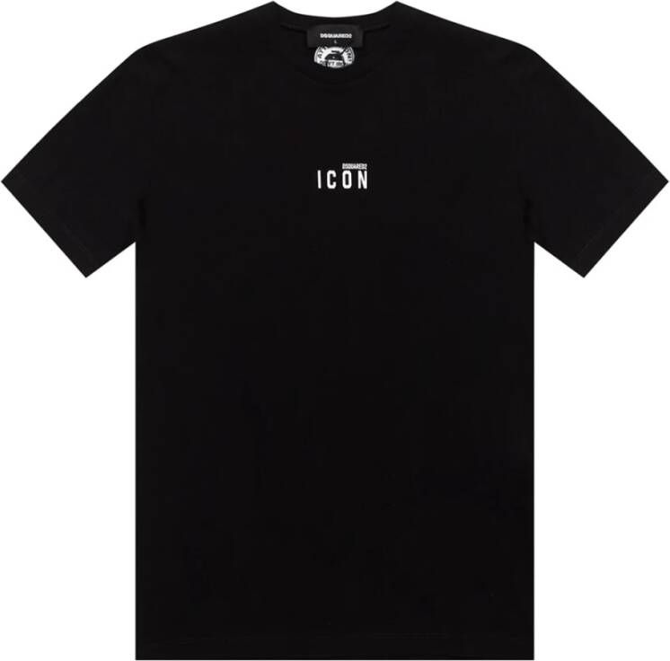 Dsquared2 Zwart Mini Lettering Print T-Shirt Black Heren