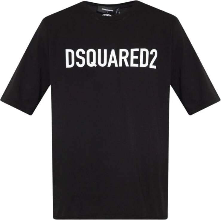 Dsquared2 T-shirt met logo Zwart Heren