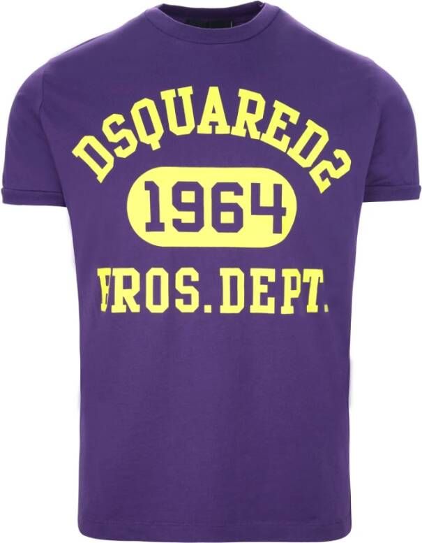 Dsquared2 T-Shirts Paars Heren