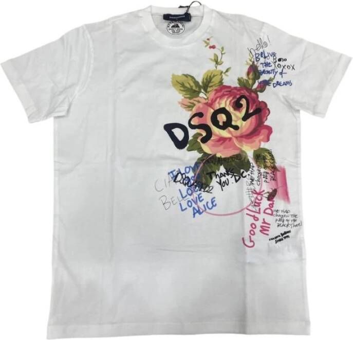 Dsquared2 T-shirt voor dames Comfort en stijl White Dames
