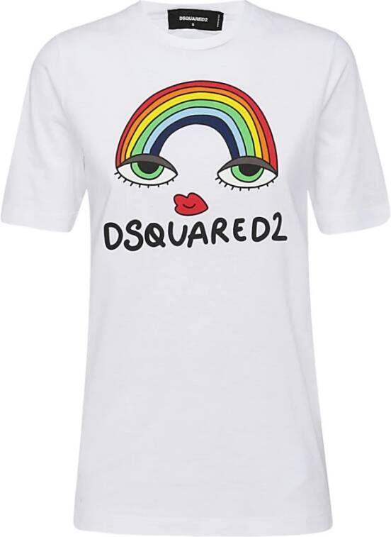 Dsquared2 Witte T-shirts en Polos Must-Have voor Jouw Garderobe White Dames