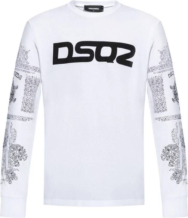 Dsquared2 T-shirt with long sleeves Wit Heren