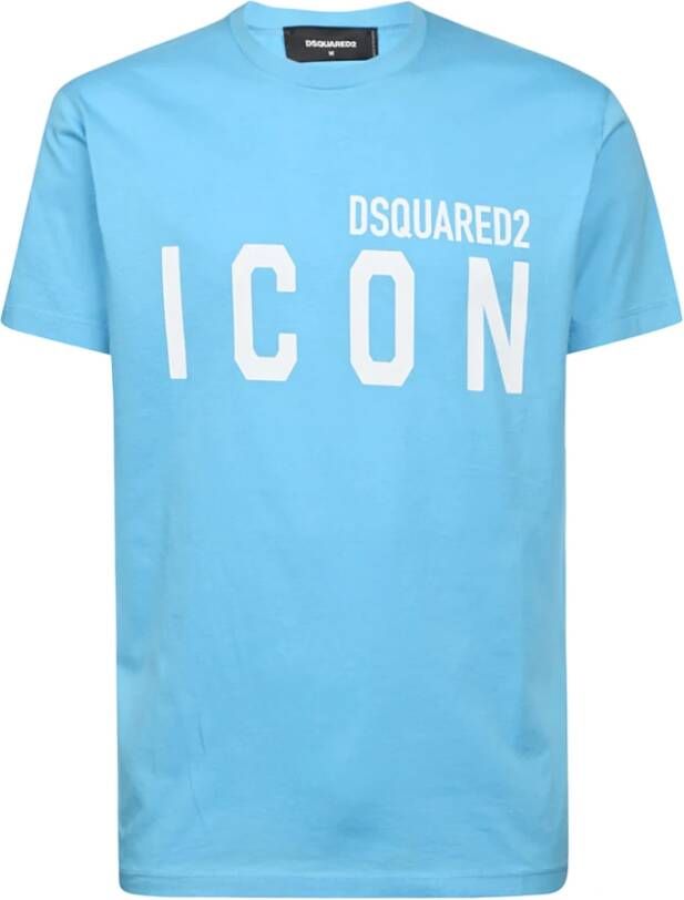 Dsquared2 T-shirts and Polos Clear Blue Blauw Heren