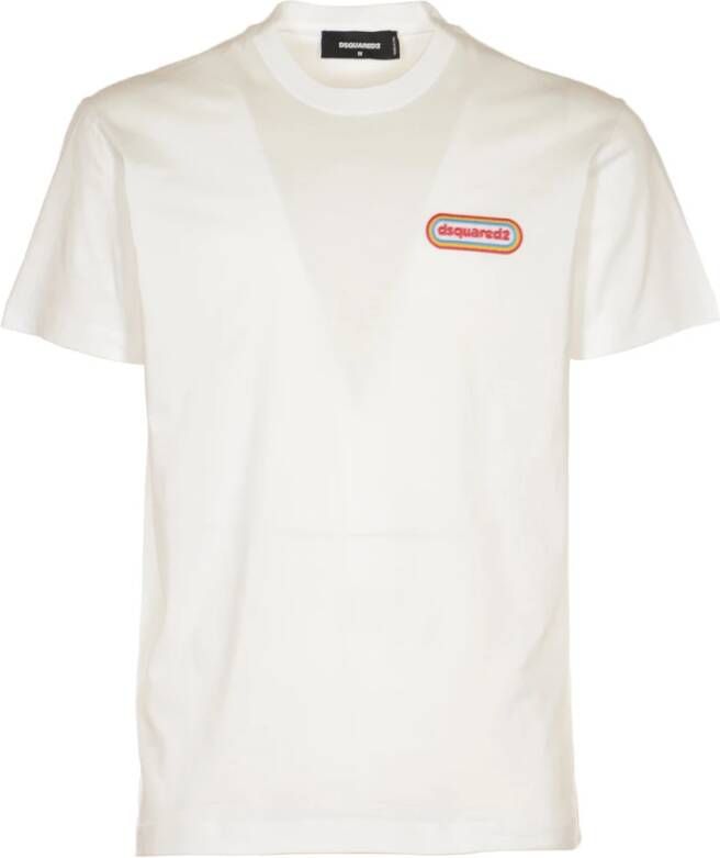 Dsquared2 D2 Round Cool Tee Stijlvol T-shirt voor mannen White Heren