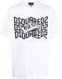 Dsquared2 Witte T-shirt met Haai en Logo Print White Heren - Thumbnail 1