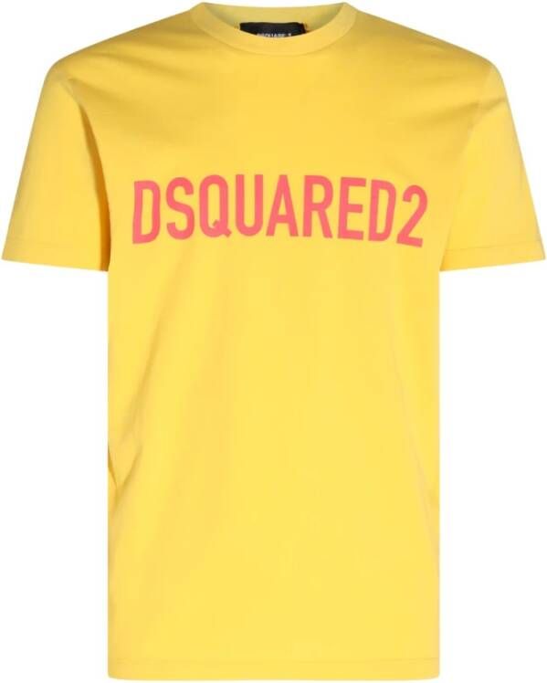 Dsquared2 T-shirts and Polos Yellow Geel Heren