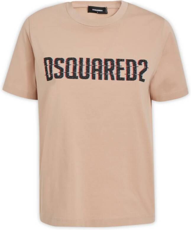 Dsquared2 T-Shirts Beige Dames