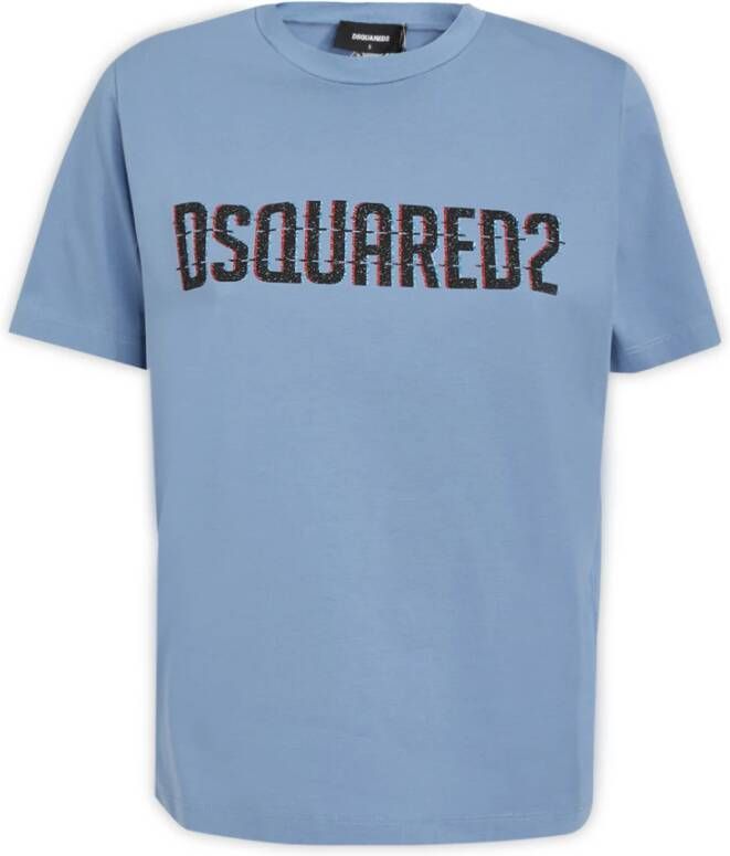 Dsquared2 T-Shirts Blauw Dames