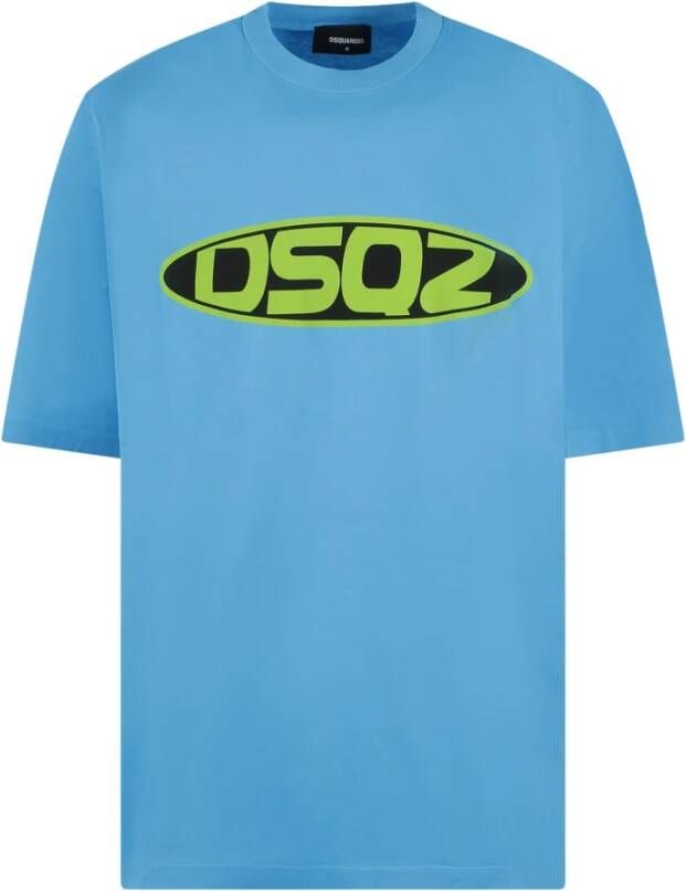 Dsquared2 T-Shirts Blauw Heren