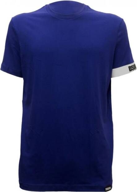 Dsquared2 T-Shirts Blauw Heren