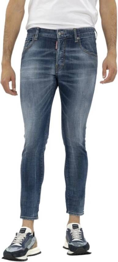 Dsquared2 T-Shirts Blauw Heren