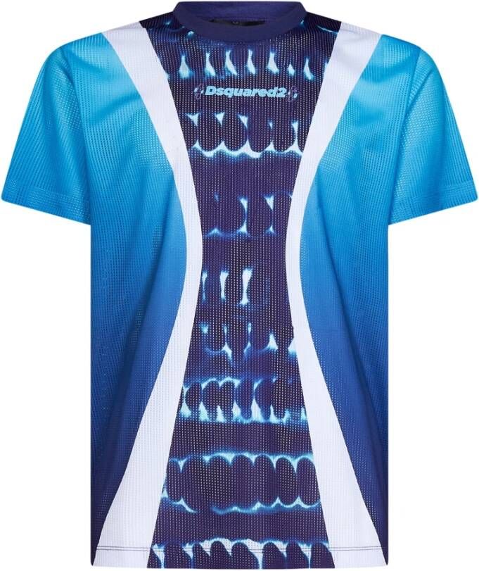 Dsquared2 T-Shirts Blauw Heren
