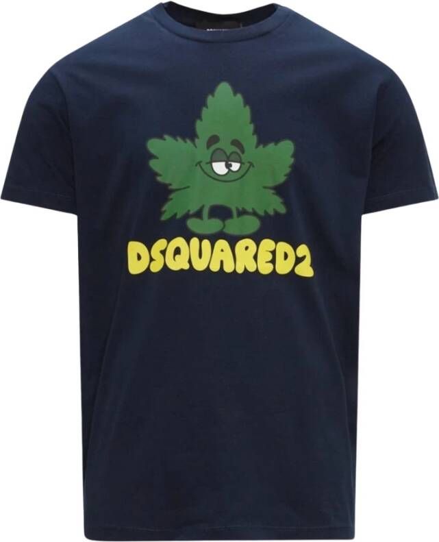 Dsquared2 T-Shirts Blauw Heren