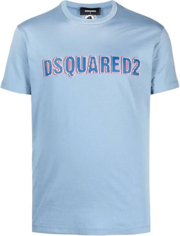 Dsquared2 T-Shirts Blauw Heren