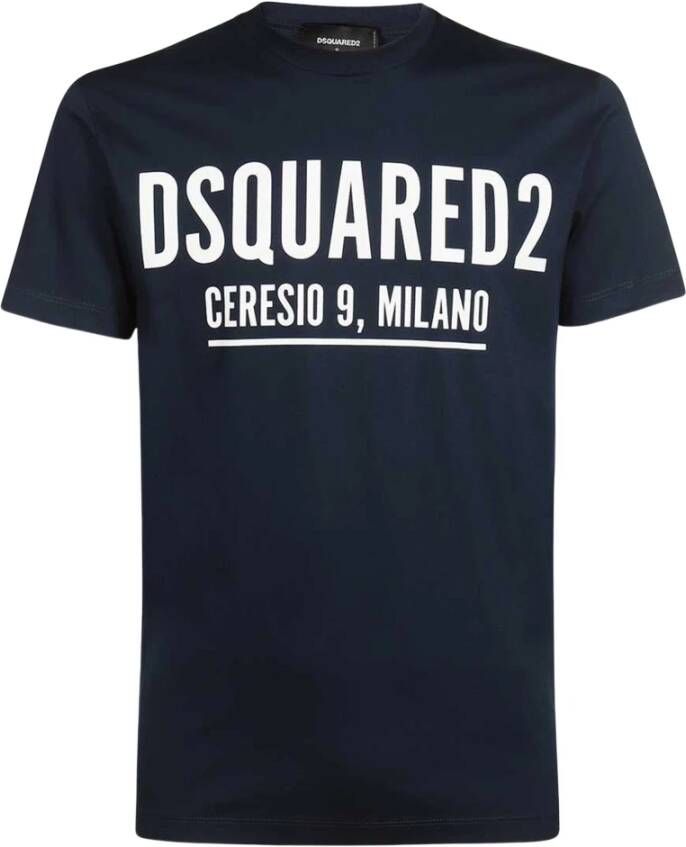 Dsquared2 Iconisch Logo T-shirt Casual Upgrade Blue Heren