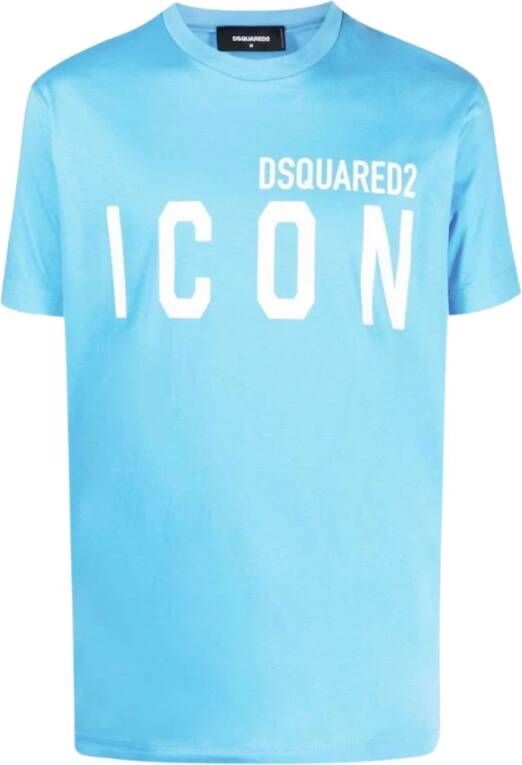 Dsquared2 T-shirts and Polos Clear Blue Blauw Heren