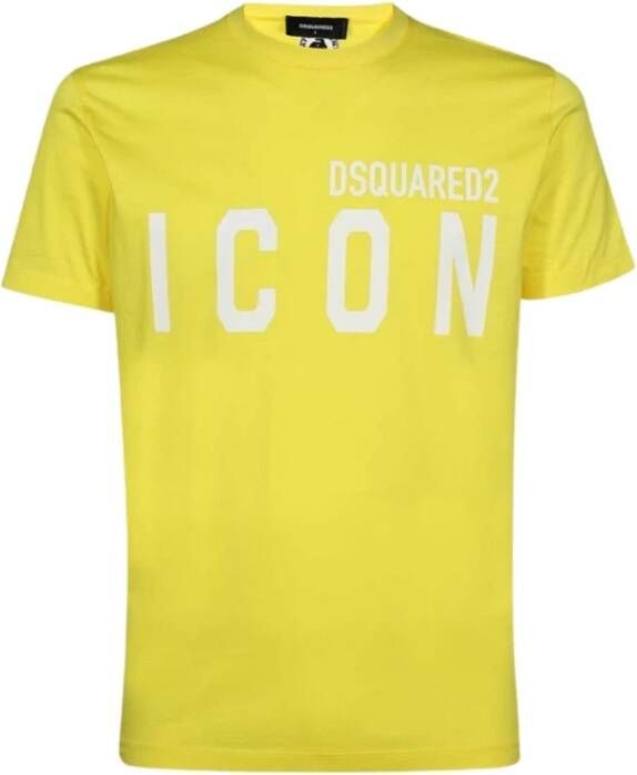 Dsquared2 T-shirts and Polos Yellow Geel Heren