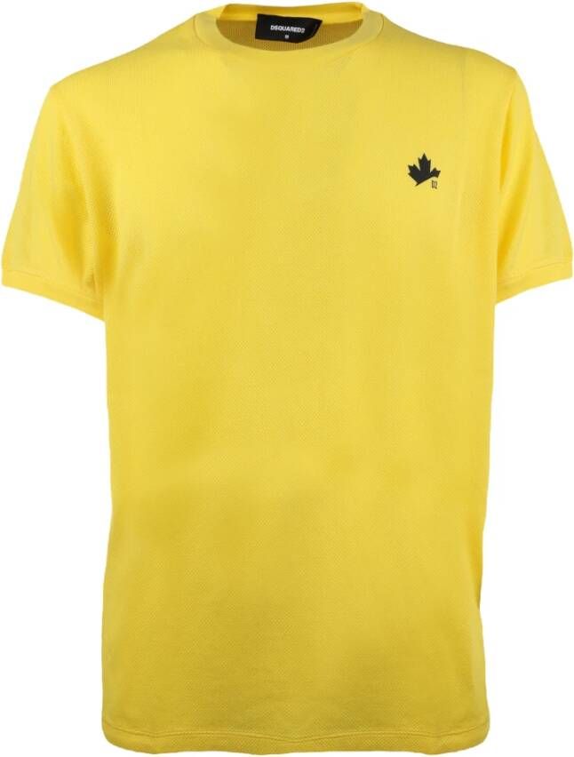 Dsquared2 T-Shirt Yellow Heren