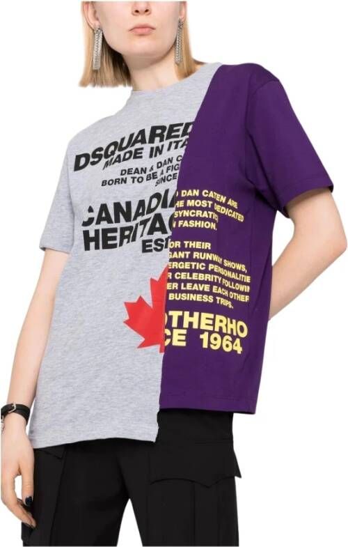 Dsquared2 T-Shirts Grijs Dames