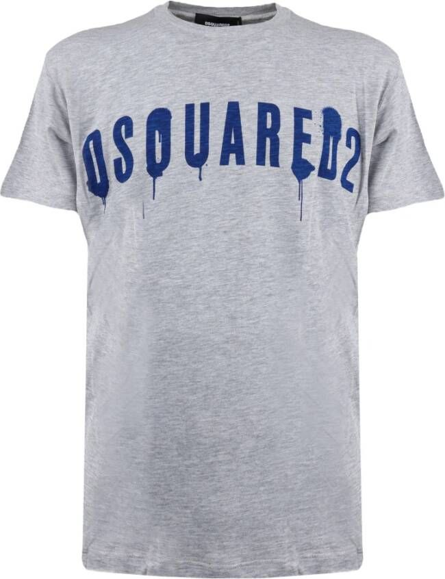 Dsquared2 Grigio Regular Fit T-Shirts Gray Heren