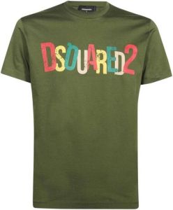 Dsquared2 T-Shirts Groen Heren