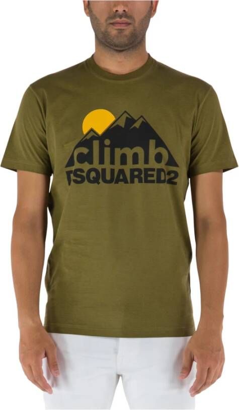 Dsquared2 T-Shirts Groen Heren