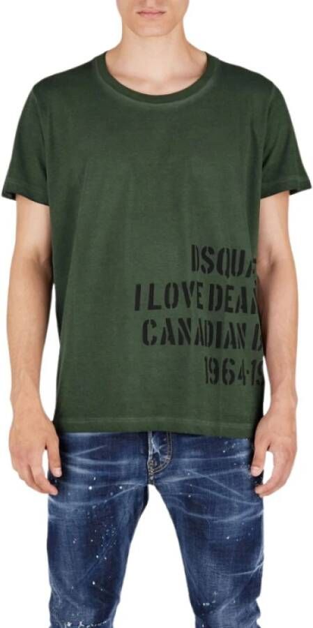 Dsquared2 Love DD Sigaren T -shirt Groen Heren