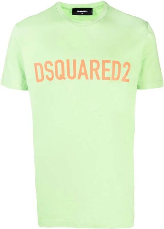 Dsquared2 T-Shirts Groen Heren