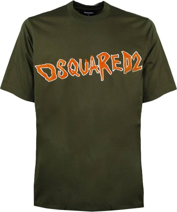 Dsquared2 Heren Casual Katoenen T-Shirt Green Heren