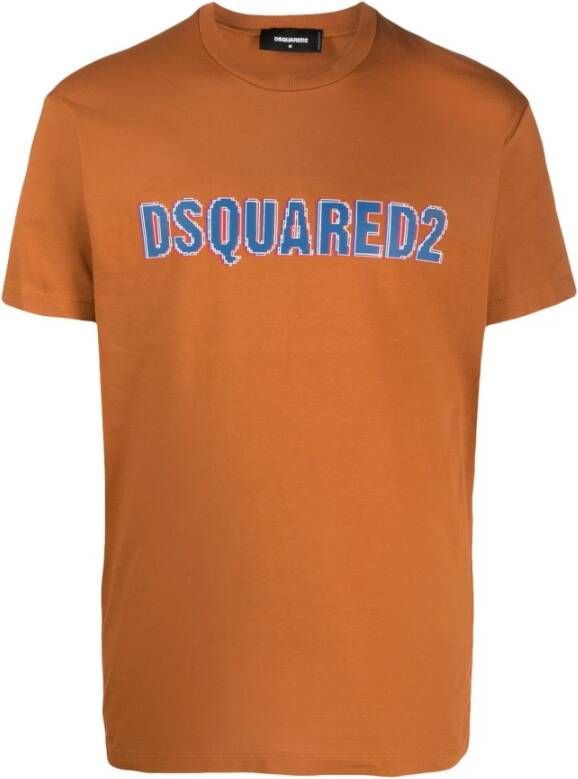Dsquared2 T-Shirts Oranje Heren
