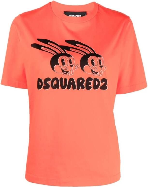 Dsquared2 T-Shirts Rood Dames